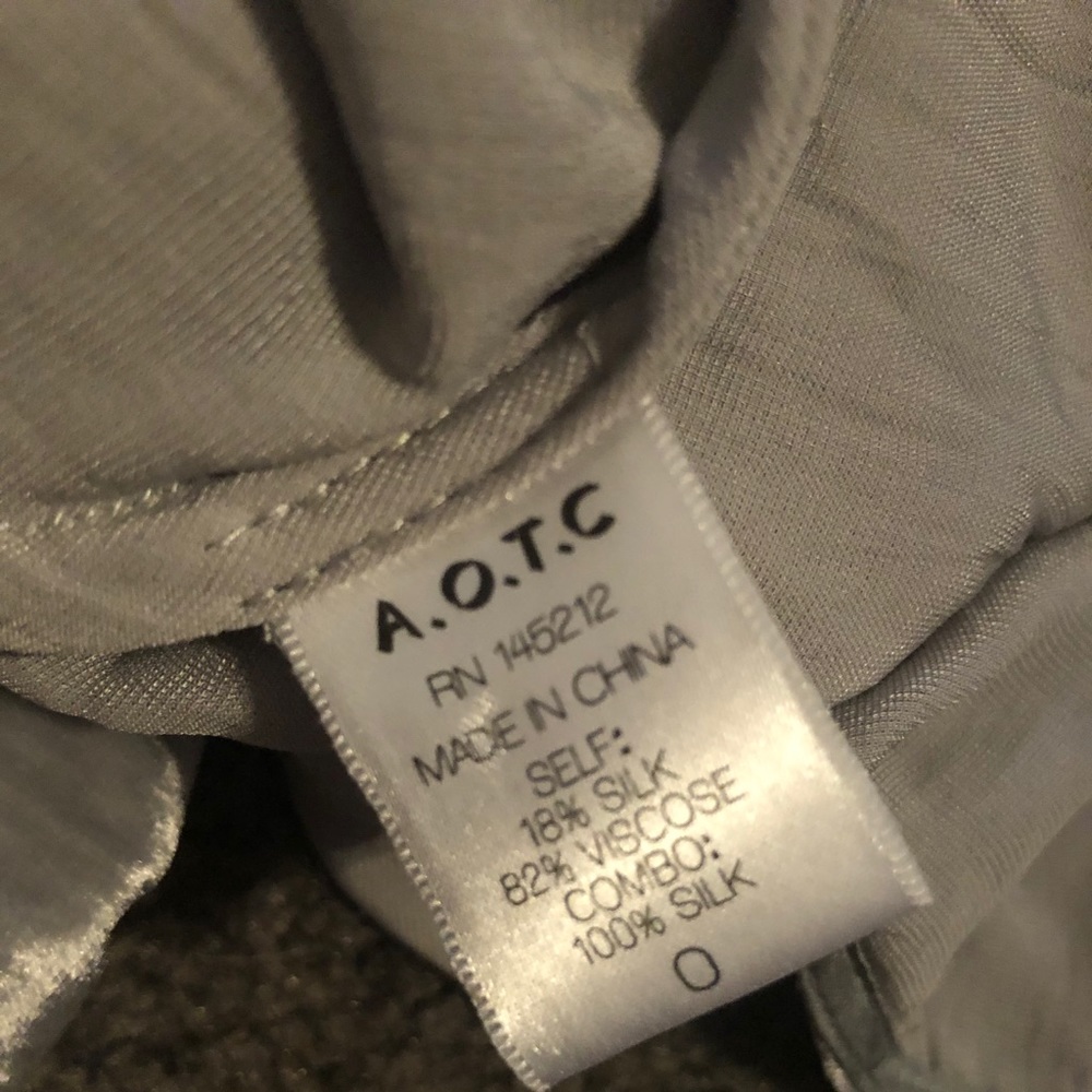 AOTC Gale Slip Dress SILVER sz 0 - Picture 14 of 14